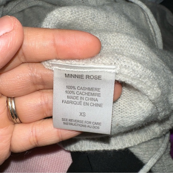 Minnie rose cashmere hooded cardigan sz XS #F2 - Picture 4 of 4